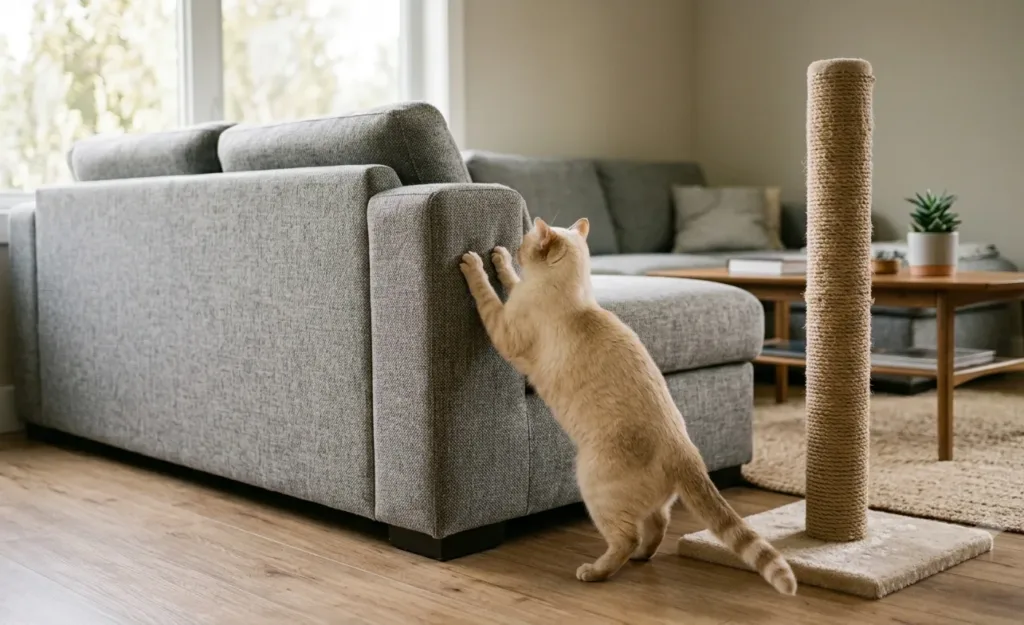 Why Your Cat Ignores the Scratching Post and Goes for the Couch Instead